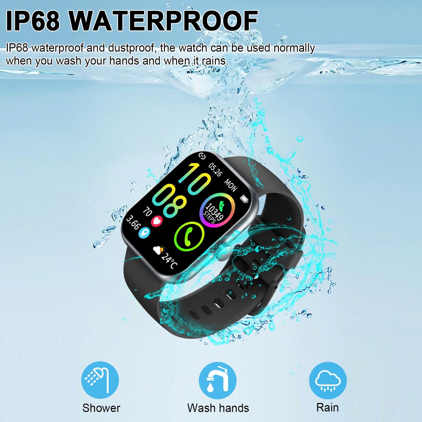 Reloj Inteligente Hombre Mujer, 2025 Nuevo Smartwatch 1.96" HD con Llamadas Bluetooth, Pulsómetro/Monitor de Sueño/Podómetro, 113+ Modos Deportivos, Impermeable IP68 Pulsera Actividad para iOS Android