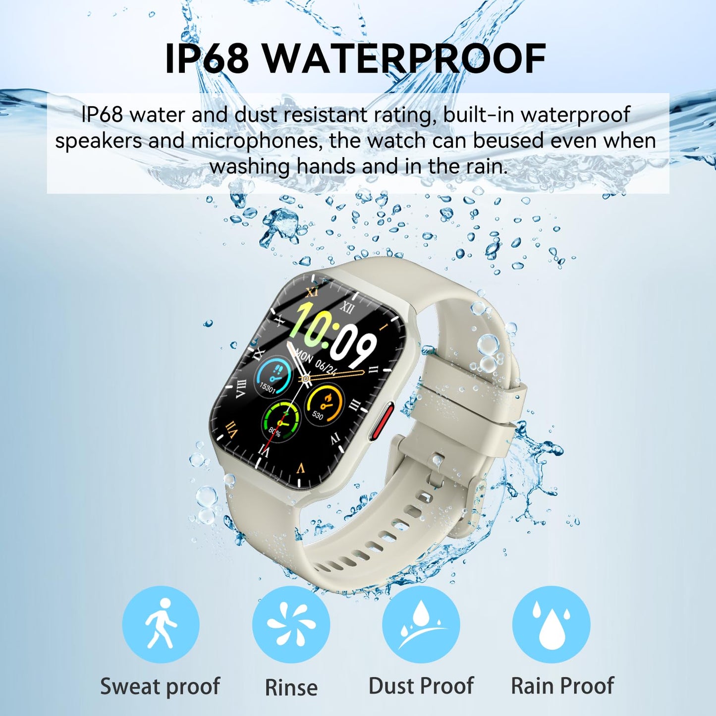 Reloj Inteligente Hombre Mujer con Llamadas Bluetooth, 1.96" HD Smartwatch Hombre con Pulsómetro/Monitor de Sueño, 113+ Deportivos Modos Fitness Tracker, IP68 Impermeable para Android iOS 2025