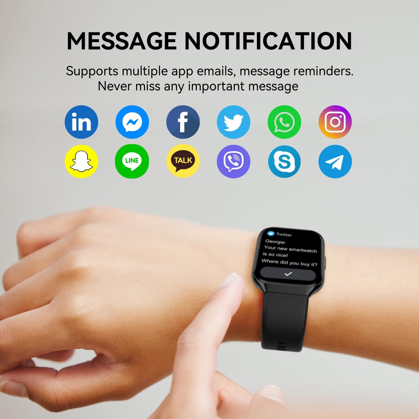 Reloj Inteligente Hombre Mujer con Llamadas Bluetooth, 1.96" HD Smartwatch Hombre con Pulsómetro/Monitor de Sueño, 113+ Deportivos Modos Fitness Tracker, IP68 Impermeable para Android iOS 2025