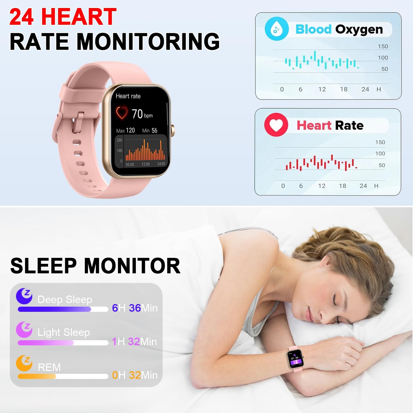 Reloj Inteligente Hombre Mujer, 2025 Nuevo Smartwatch 1.96" HD con Llamadas Bluetooth, Pulsómetro/Monitor de Sueño/Podómetro, 113+ Modos Deportivos, Impermeable IP68 Pulsera Actividad para iOS Android