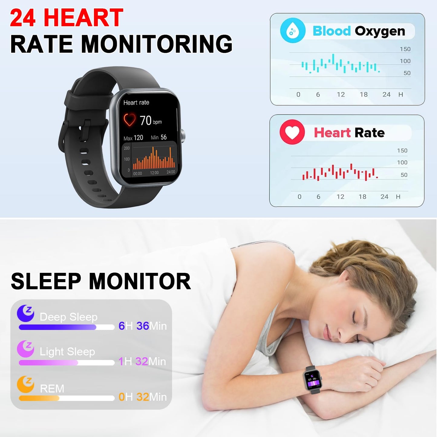Reloj Inteligente Hombre Mujer, 2025 Nuevo Smartwatch 1.96" HD con Llamadas Bluetooth, Pulsómetro/Monitor de Sueño/Podómetro, 113+ Modos Deportivos, Impermeable IP68 Pulsera Actividad para iOS Android