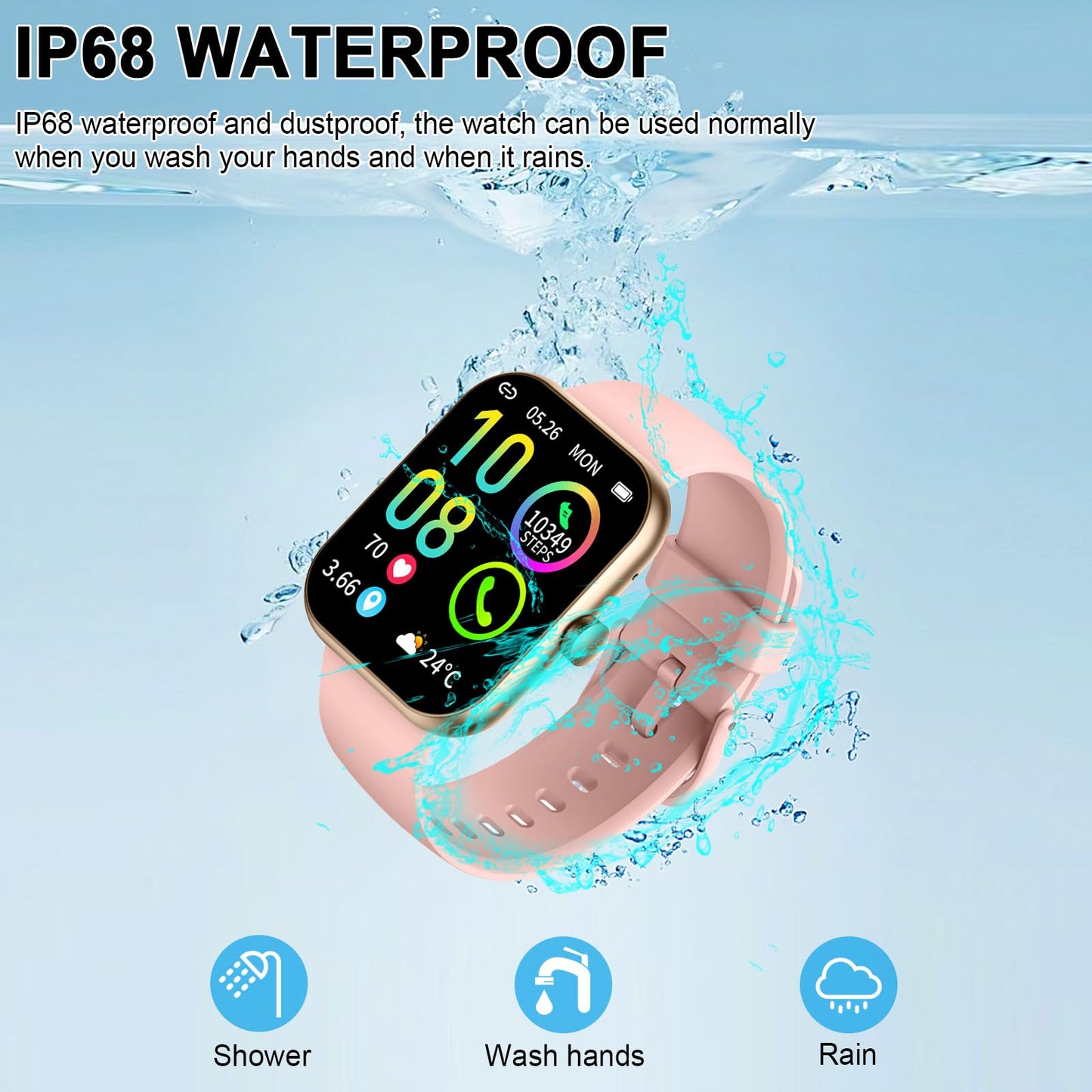 Reloj Inteligente Hombre Mujer, 2025 Nuevo Smartwatch 1.96" HD con Llamadas Bluetooth, Pulsómetro/Monitor de Sueño/Podómetro, 113+ Modos Deportivos, Impermeable IP68 Pulsera Actividad para iOS Android