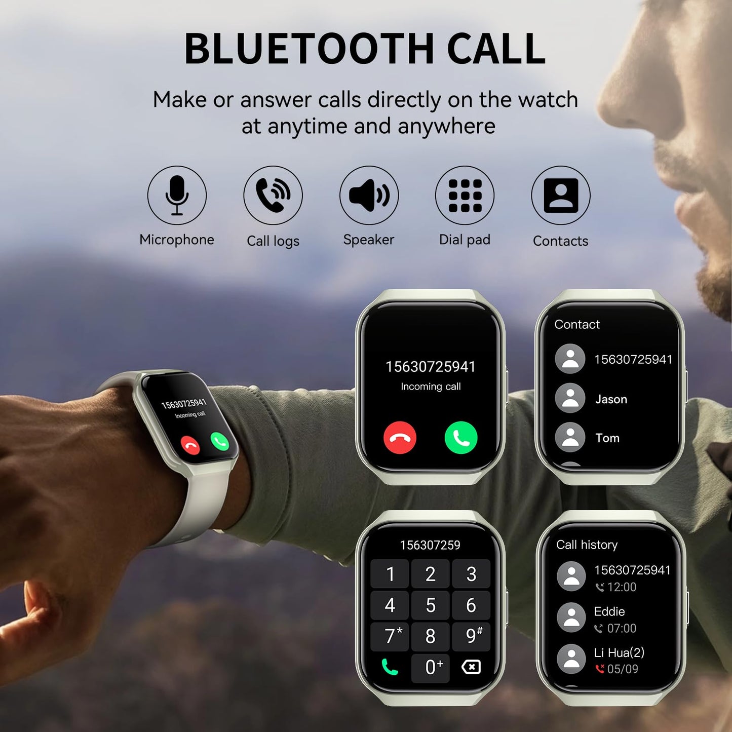 Reloj Inteligente Hombre Mujer con Llamadas Bluetooth, 1.96" HD Smartwatch Hombre con Pulsómetro/Monitor de Sueño, 113+ Deportivos Modos Fitness Tracker, IP68 Impermeable para Android iOS 2025