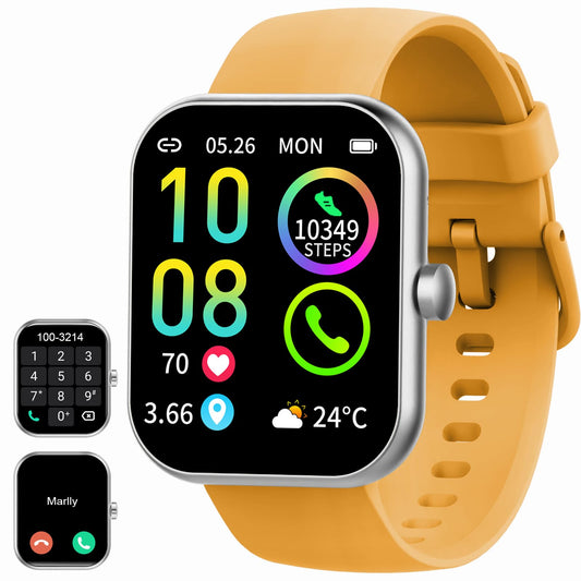 Reloj Inteligente Hombre Mujer, 2025 Nuevo Smartwatch 1.96" HD con Llamadas Bluetooth, Pulsómetro/Monitor de Sueño/Podómetro, 113+ Modos Deportivos, Impermeable IP68 Pulsera Actividad para iOS Android