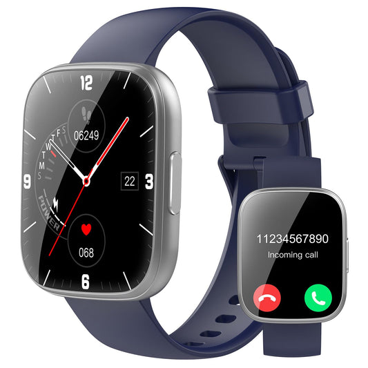 Reloj Inteligente Hombre Mujer, 2025 Smartwatch 1.95" Llamada Bluetooth, 112 Modos Deportivos, Pulsera Actividad con Monitor de Ritmo Sueño y Cardíaco, IP68 Smart Watch para Android iOS, Azul Oscuro